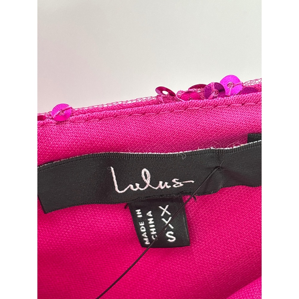 Lulus Magnificent Allure Hot Pink Sequin Corset Mini Dress XXS  Bodycon - Picture 10 of 13